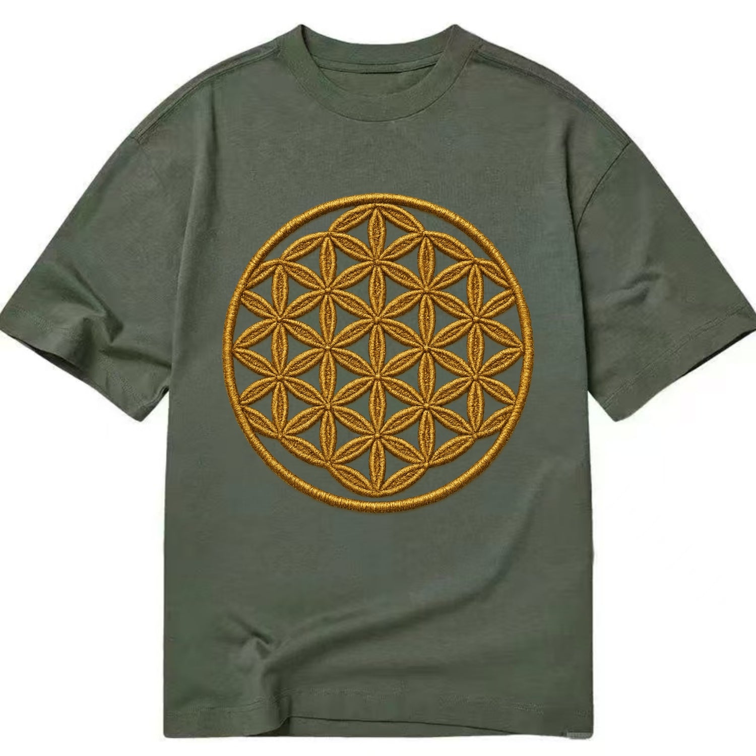 Flower of Life  - Classic T-shirt - Army Green