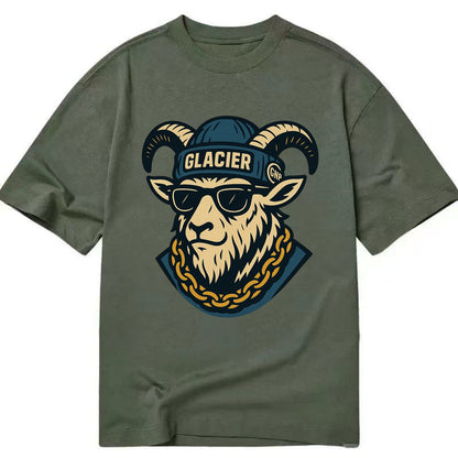 Glacier Mountain Goat - Classic T-shirt - Army Green