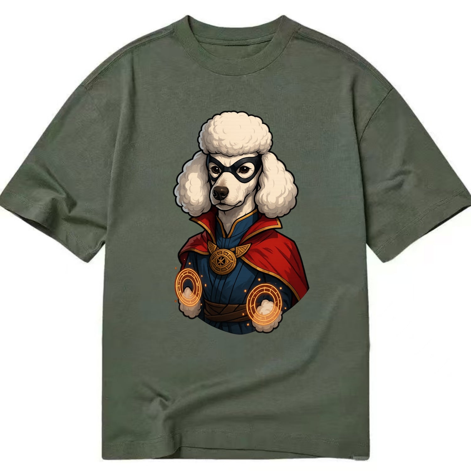 Poodle Doctor Strange  - Classic T-shirt - Army Green