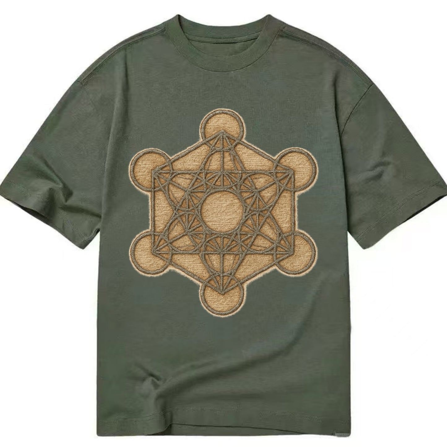 Metatron's Cube  - Classic T-shirt - Army Green
