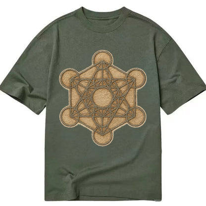Metatron's Cube  - Classic T-shirt - Army Green