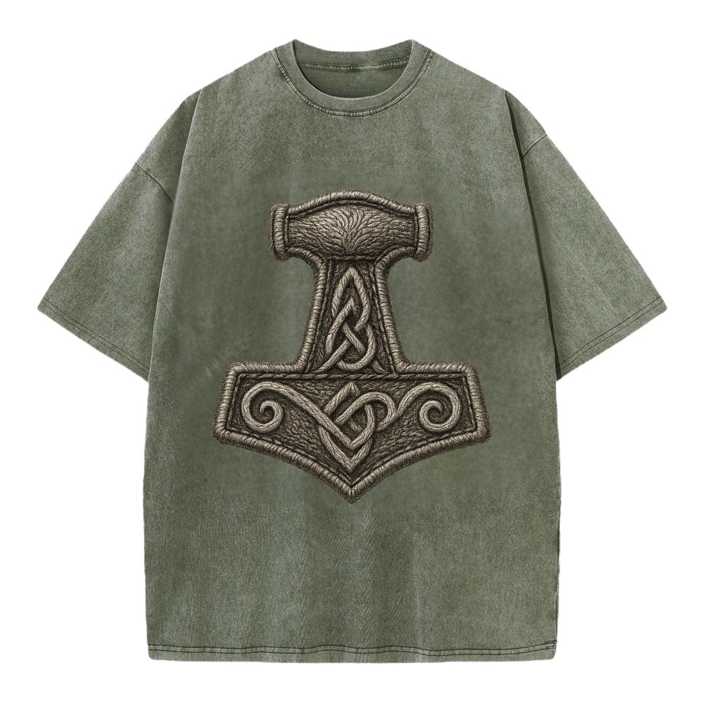Mjolnir  - Vintage T-shirt - Army Green