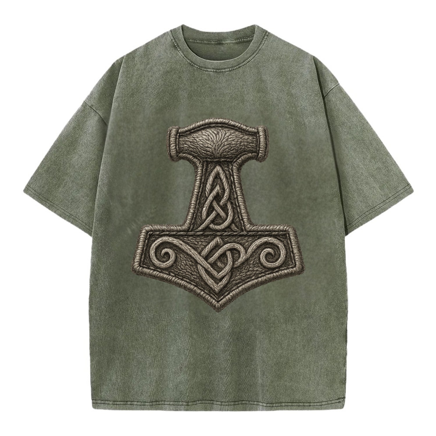 Mjolnir  - Vintage T-shirt - Army Green