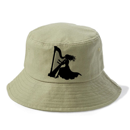 Harpist playing ethereal melody - Bucket Hat - Army Green
