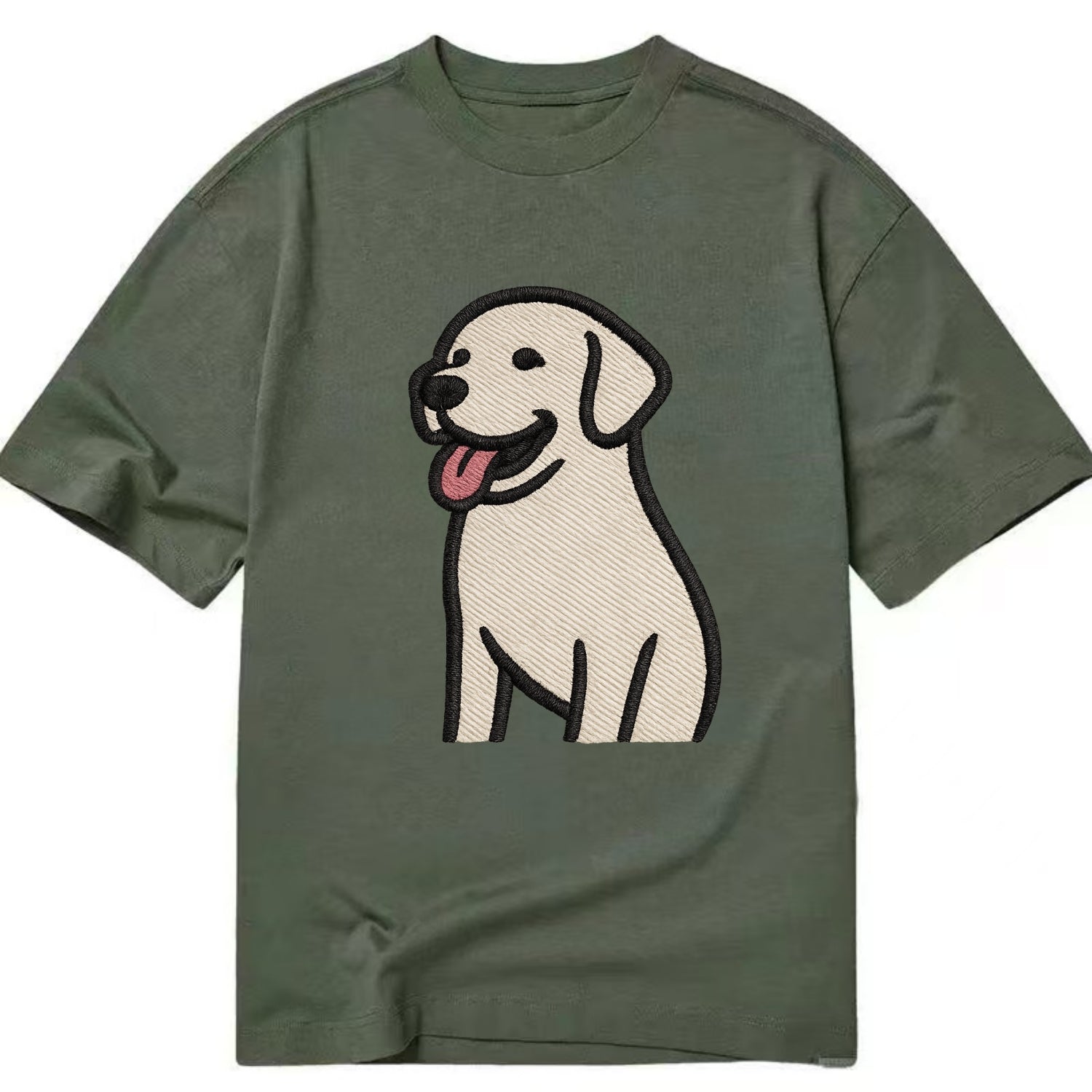Labrador - Happy panting expression - Cl Classic T-shirt - Army Green