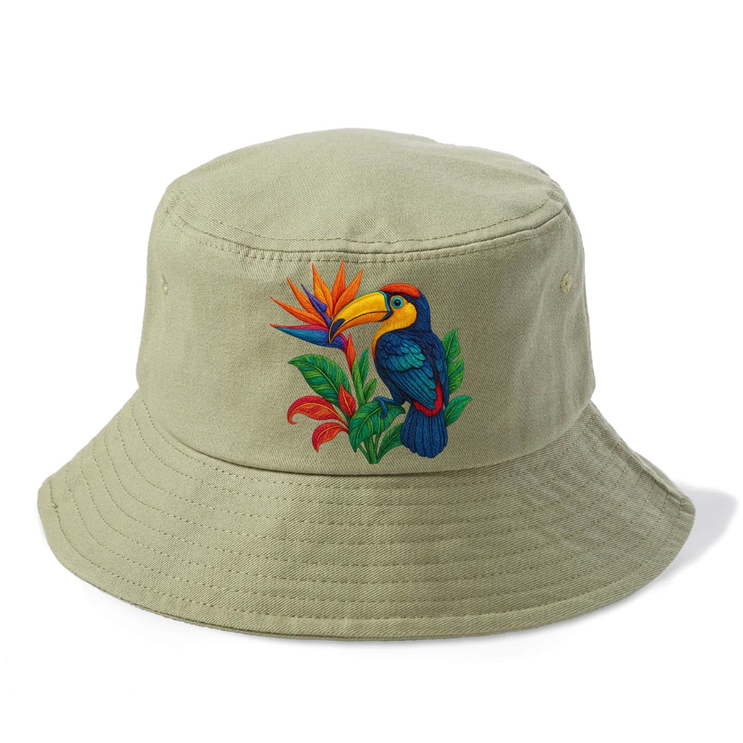 Toucan Paradise - Bucket Hat - Army Green