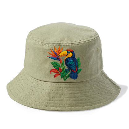 Toucan Paradise - Bucket Hat - Army Green