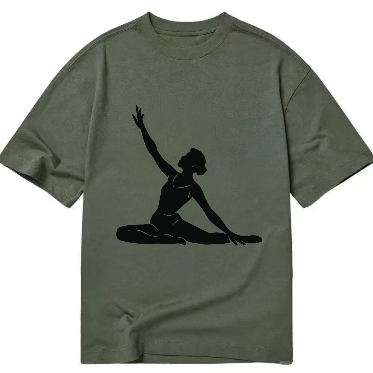 Contemporary dancer in floor work - Classic T-shirt - Army Green