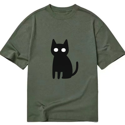 YOU MUST EMBRACE THE VOID | Black cat st - Classic T-shirt - Army Green