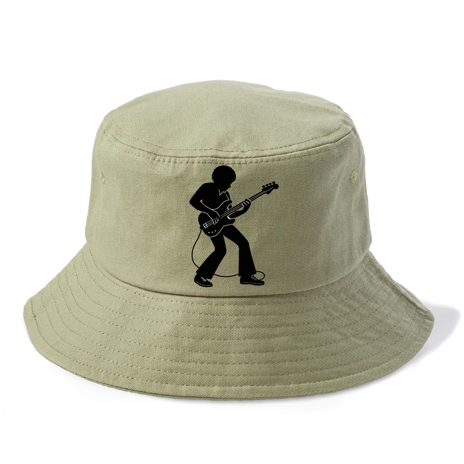 Bass guitarist slap technique - Bucket Hat - Army Green