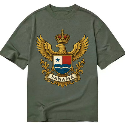Panama Heritage Badge  - Classic T-shirt - Army Green
