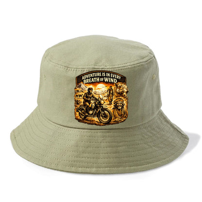 Adventure Vintage Rides - Bucket Hat - Army Green