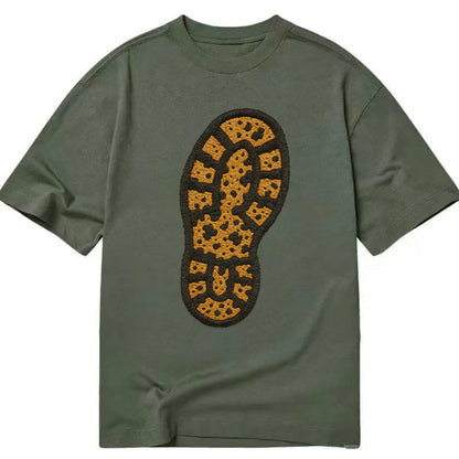 Hiking Boot Print  - Classic T-shirt - Army Green