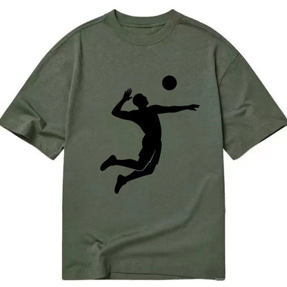Volleyball player spiking ball - Classic T-shirt - Army Green