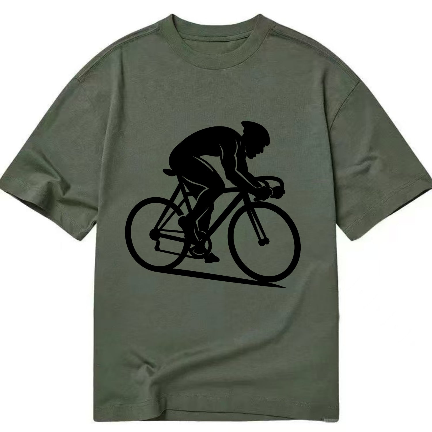 Sprint cyclist racing stance - Classic T-shirt - Army Green