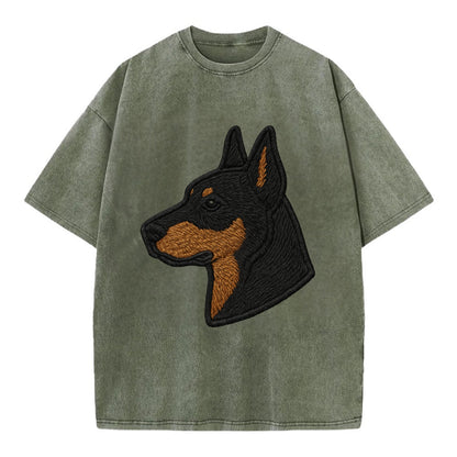 Beauceron - Contemporary French herder d - Vintage T-shirt - Army Green
