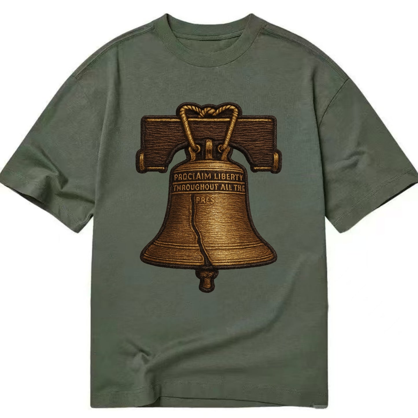Liberty Bell  - Classic T-shirt - Army Green