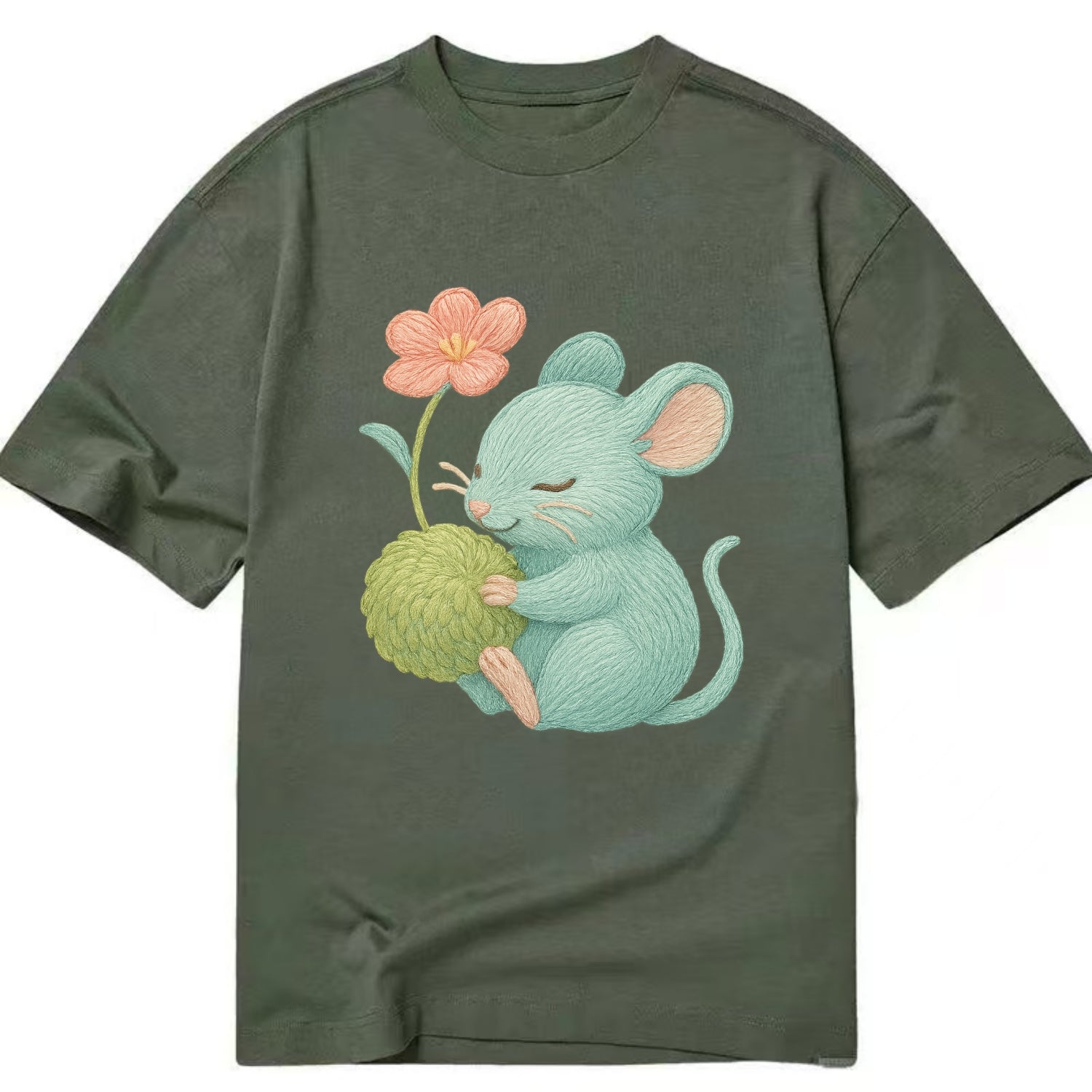 Mint Mouse - Classic T-shirt - Army Green