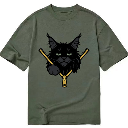 Black Maine Coon - Classic T-shirt - Army Green