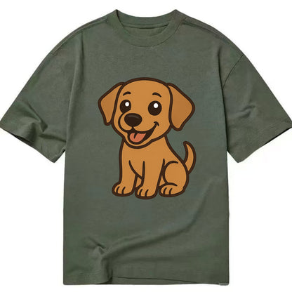 Labrador - Happy panting expression - Classic T-shirt - Army Green