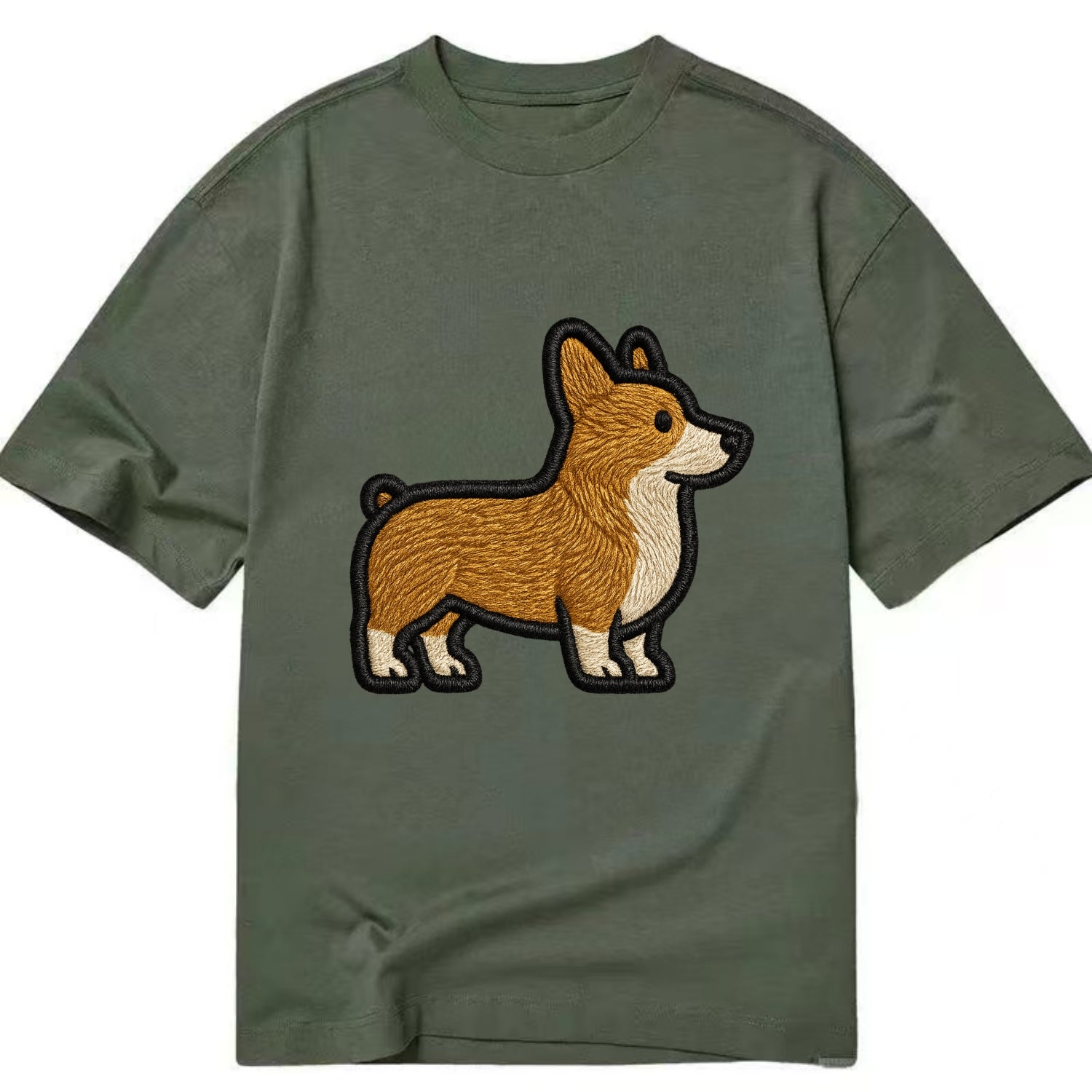 Pembroke Welsh Corgi - Trendy minimal sh - Classic T-shirt - Army Green