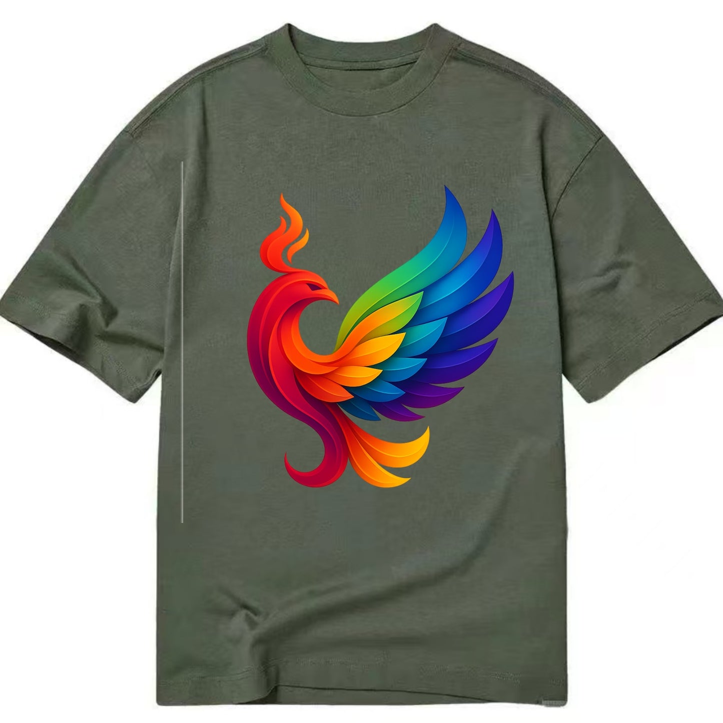 Liberation Bird - Phoenix with each feat - Classic T-shirt - Army Green