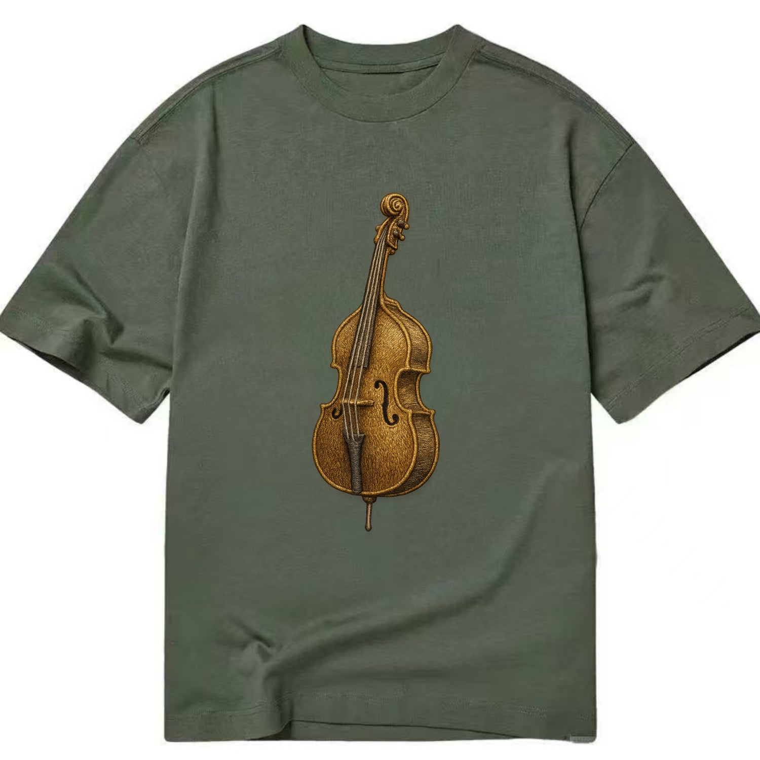 Acoustic Bass  - Classic T-shirt - Army Green