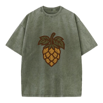 Hop Cone  - Vintage T-shirt - Army Green