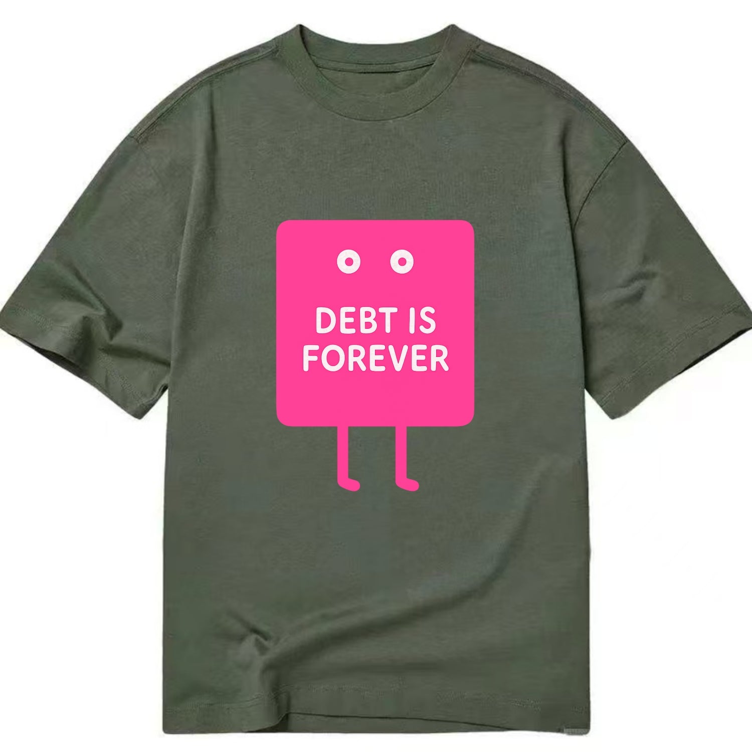 DEBT IS FOREVER | Immortal credit card - Classic T-shirt - Army Green