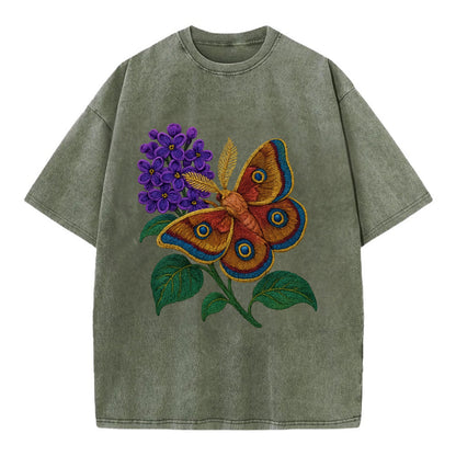Polyphemus Moth - Vintage T-shirt - Army Green