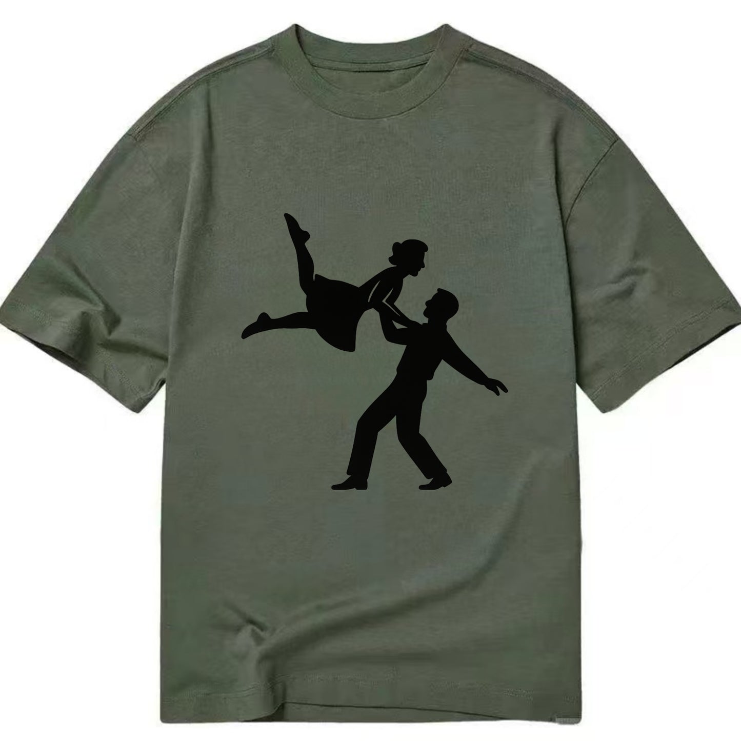 Swing dancers aerial lift - Classic T-shirt - Army Green