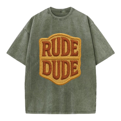 RUDE;DUDE ENERGY Surf Green Trucker - Vintage T-shirt - Army Green