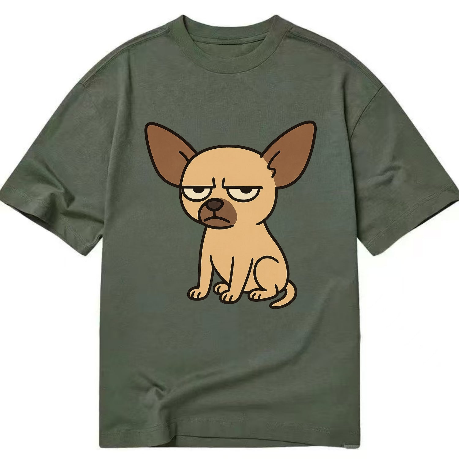 The Chihuahua Judging Silently - Classic T-shirt - Army Green