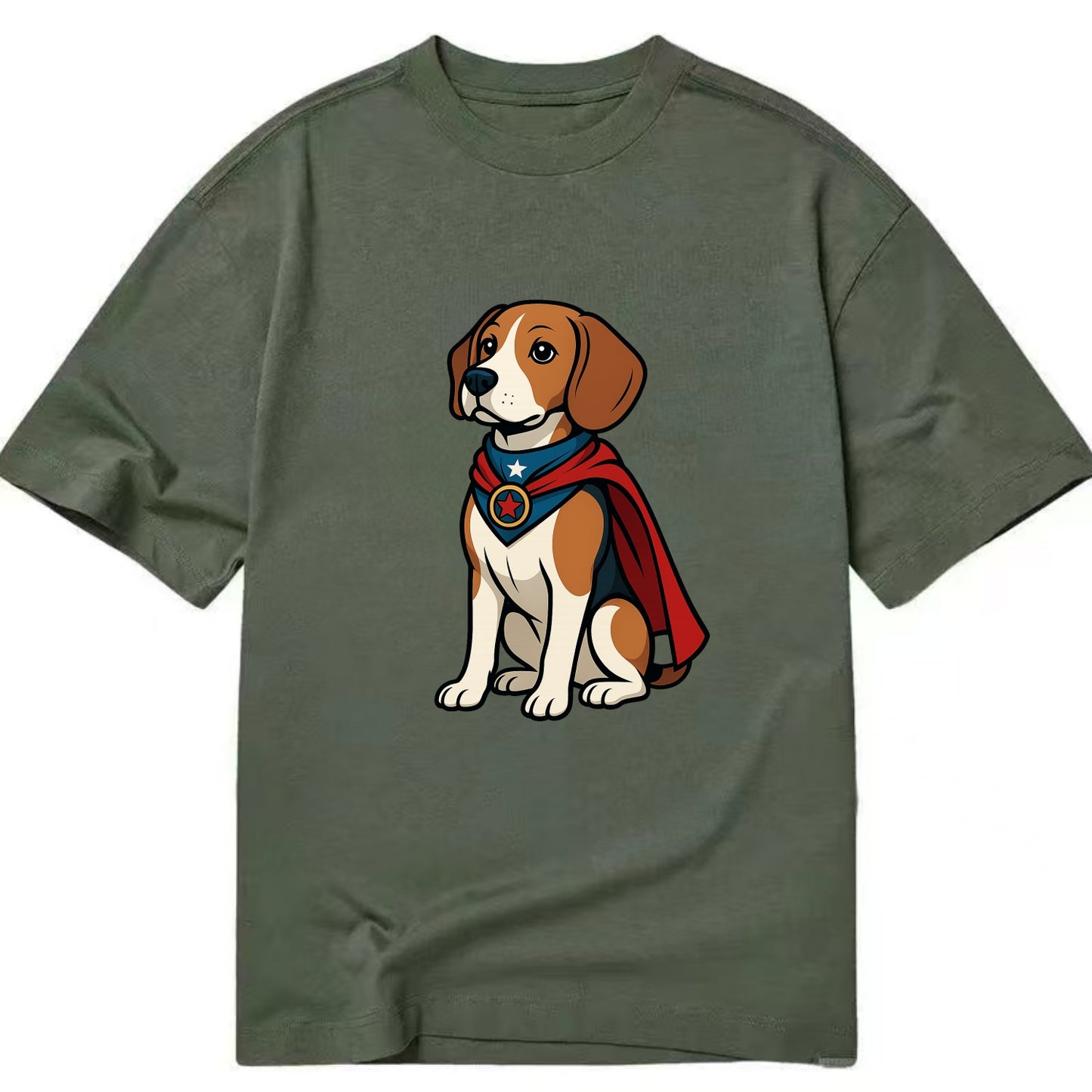 Beagle Patriotic Hero  - Classic T-shirt - Army Green