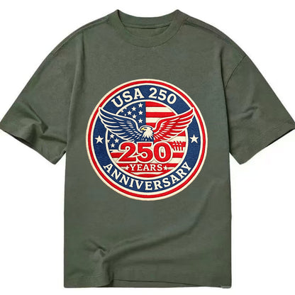 Usa 250th Anniversary Eagle - Classic T-shirt - Army Green