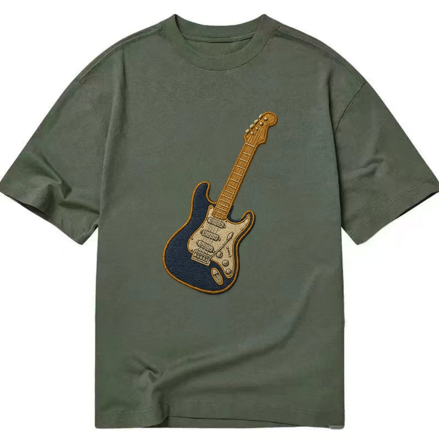 Electric Guitar  - Classic T-shirt - Army Green