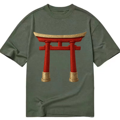Japanese Torii Gate  - Classic T-shirt - Army Green