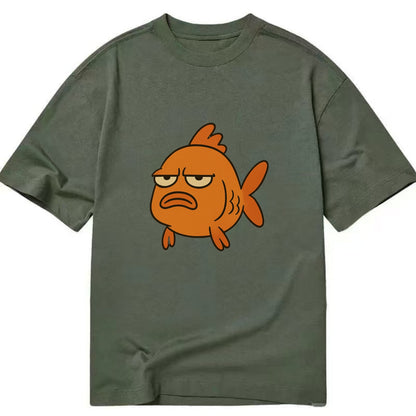 The Goldfish Judging Silently - Classic T-shirt - Army Green