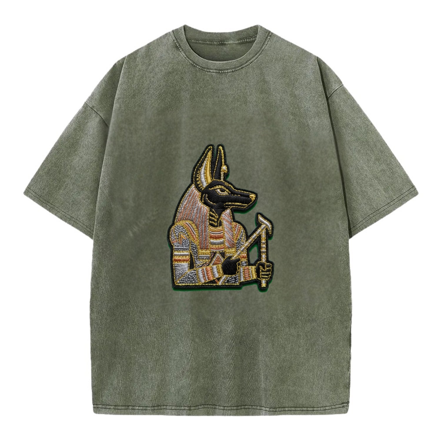 Anubis - Vintage T-shirt - Army Green