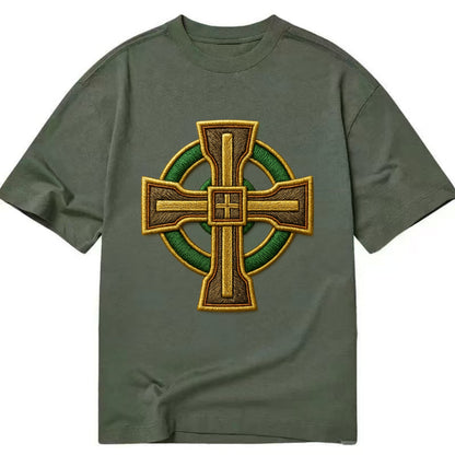 Durrow Cross - Classic T-shirt - Army Green