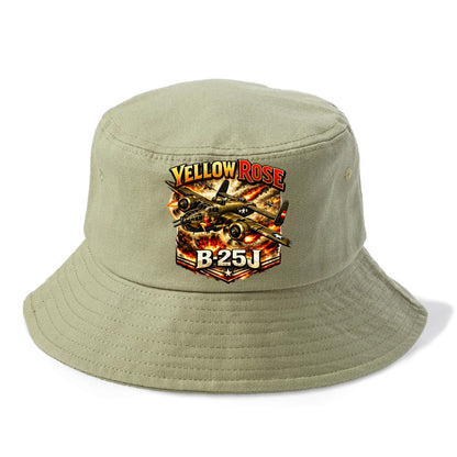 B 25j Yellow Rose - Bucket Hat - Army Green