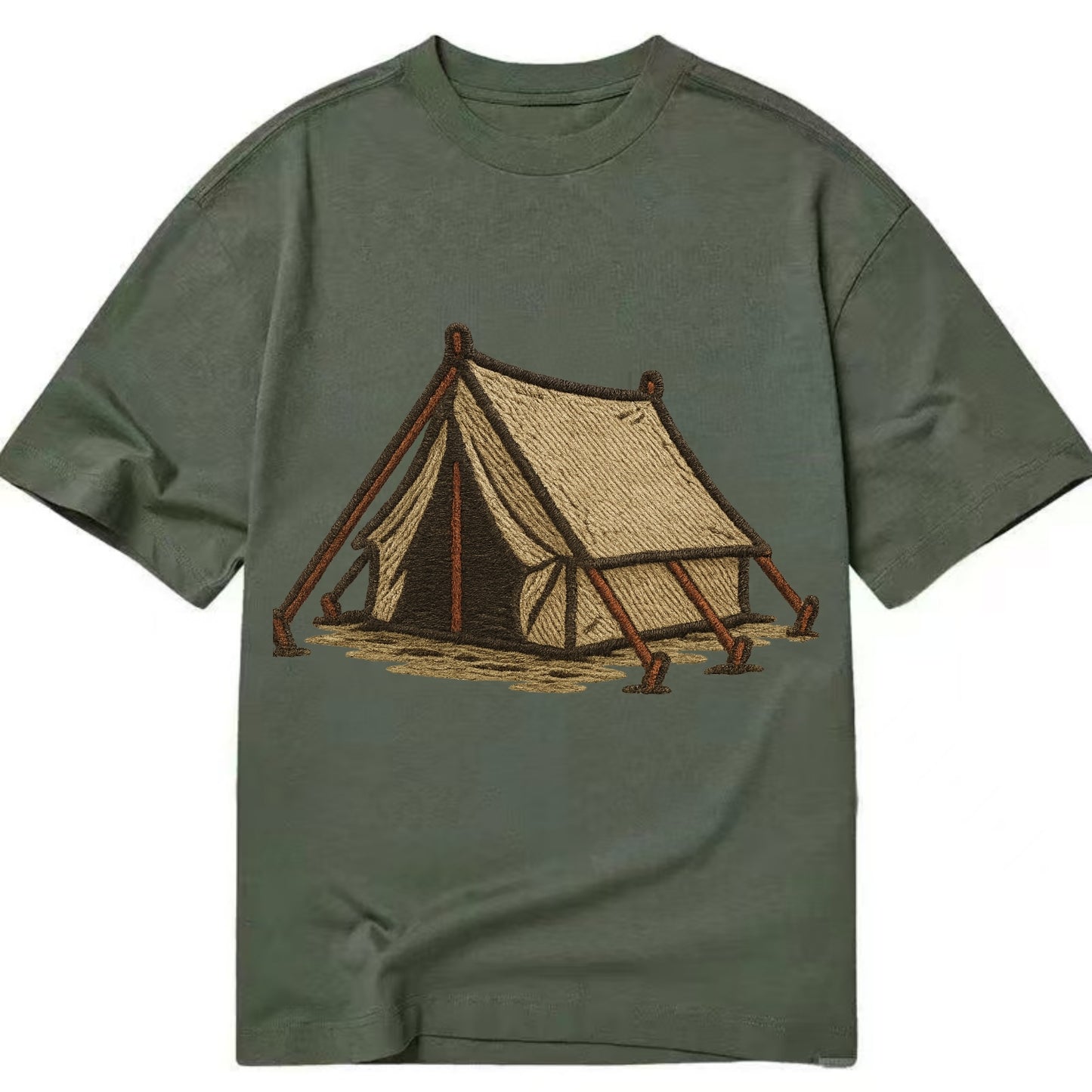 Camping Tent  - Classic T-shirt - Army Green