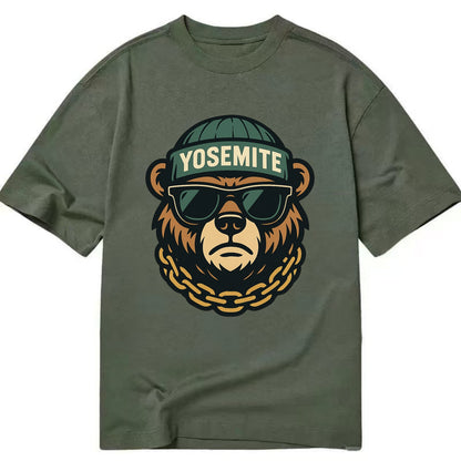 Yosemite Bear - Classic T-shirt - Army Green