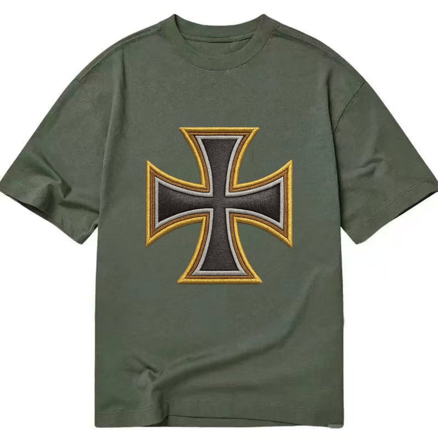 Teutonic Cross  - Classic T-shirt - Army Green