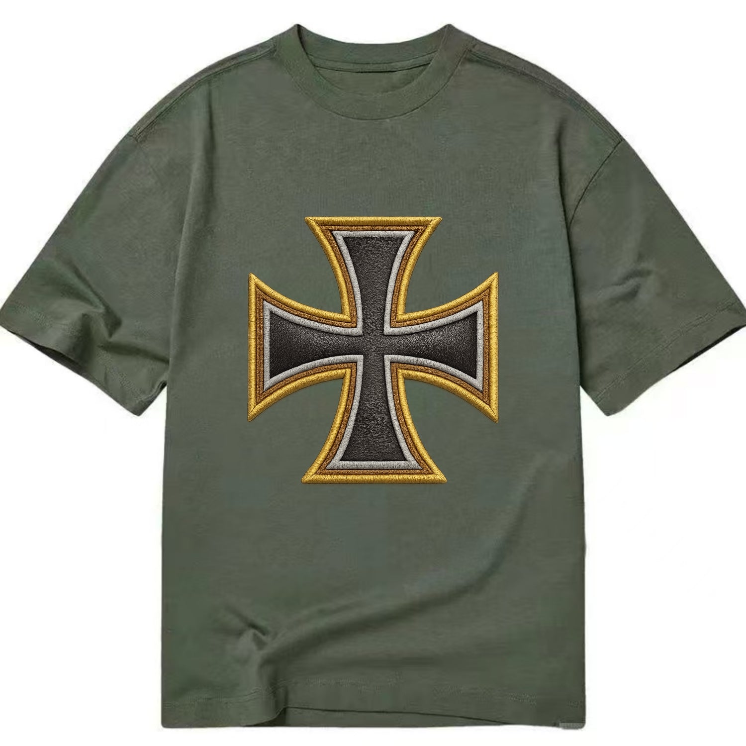 Teutonic Cross  - Classic T-shirt - Army Green