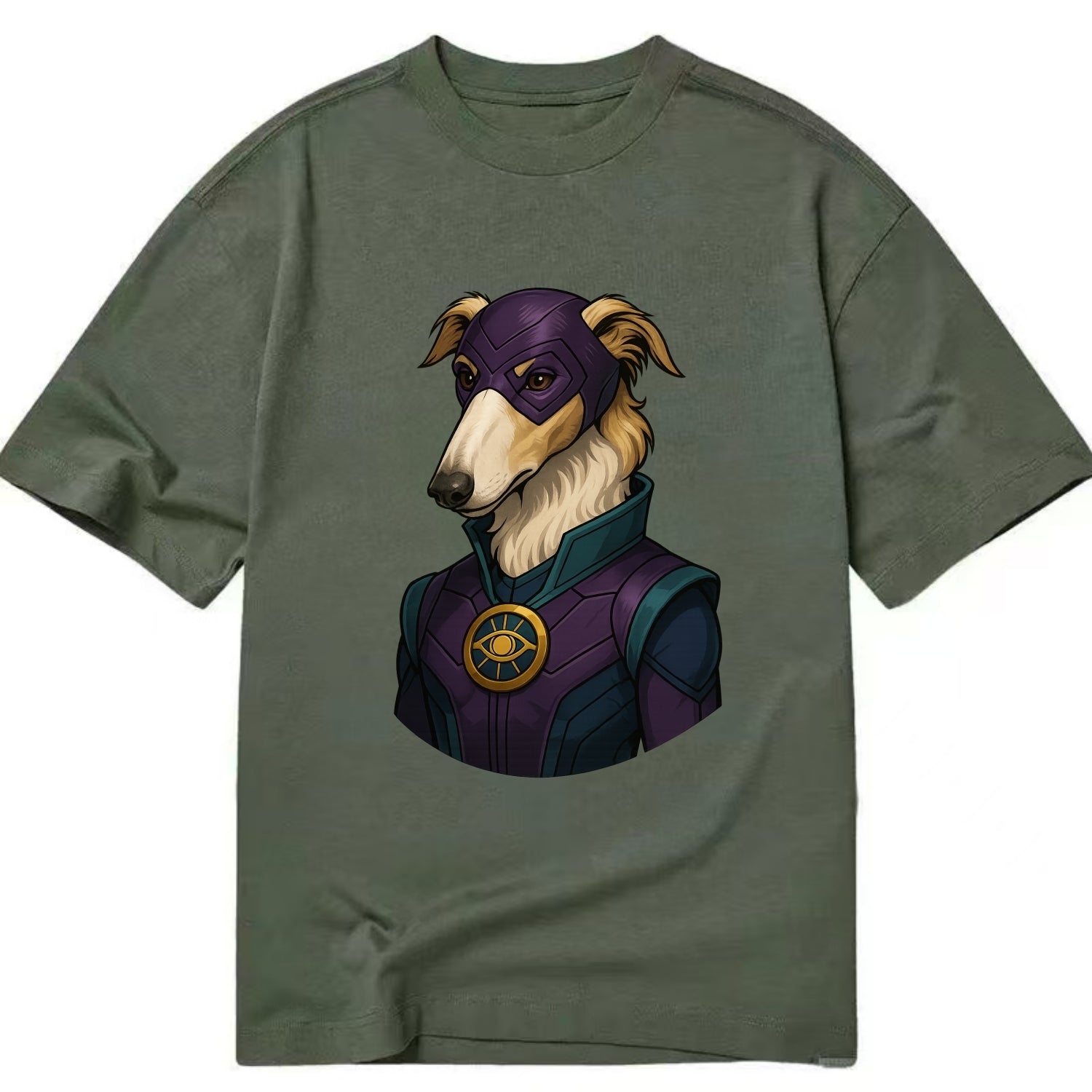 Borzoi Mystic Hero  - Classic T-shirt - Army Green