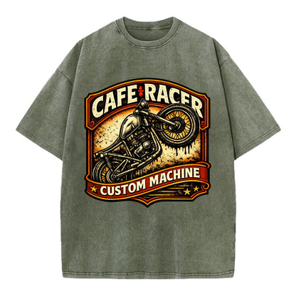 Cafe Racer - Vintage T-shirt - Army Green