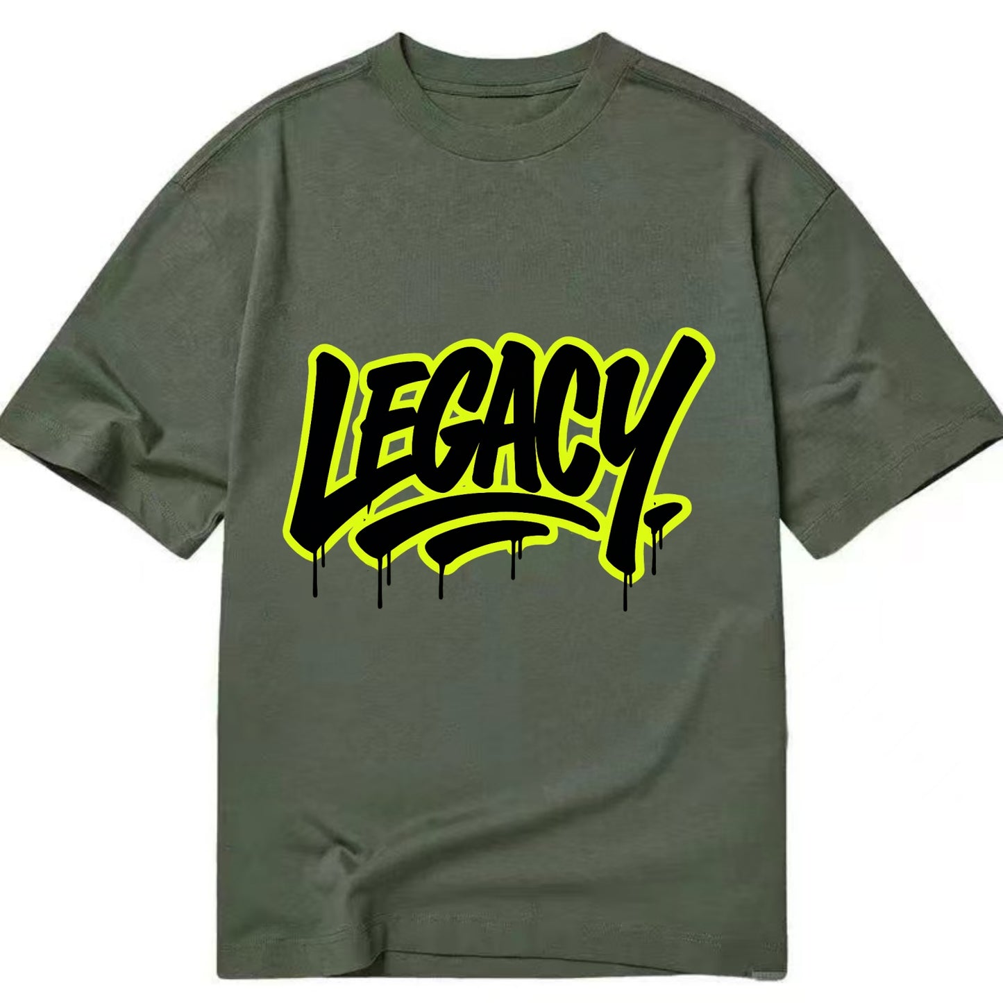 Bold typography design - "LEGACY" - what you leave behind, lasting impact - Classic T-shirt - Army Green