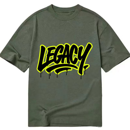 Bold typography design - "LEGACY" - what you leave behind, lasting impact - Classic T-shirt - Army Green