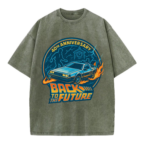 Back To The Future 40th Anniversary - Vintage T-shirt